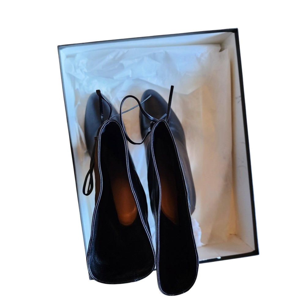 Gucci Black Leather Drawstring Stiletto Mid-Calf Boots 626719 Size 10/10.5 US - Picture 13 of 13